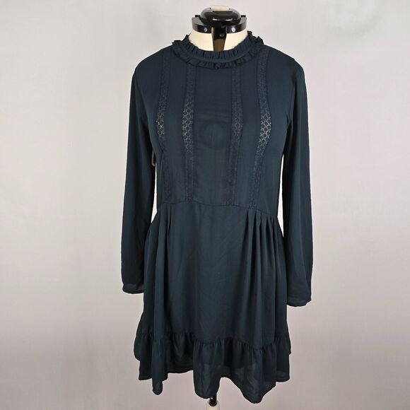 Aritzia Sunday Best RALEIGH Dress Women's Medium Long Sleeve Everest Green NWT - Picture 1 of 11